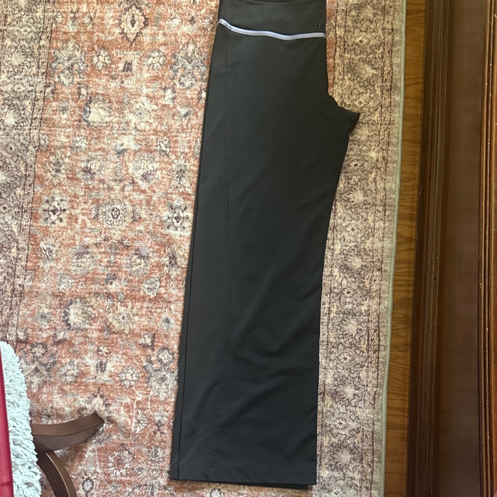 EUC Dark Grey Adidas Athletic Pants with lavender Stripe